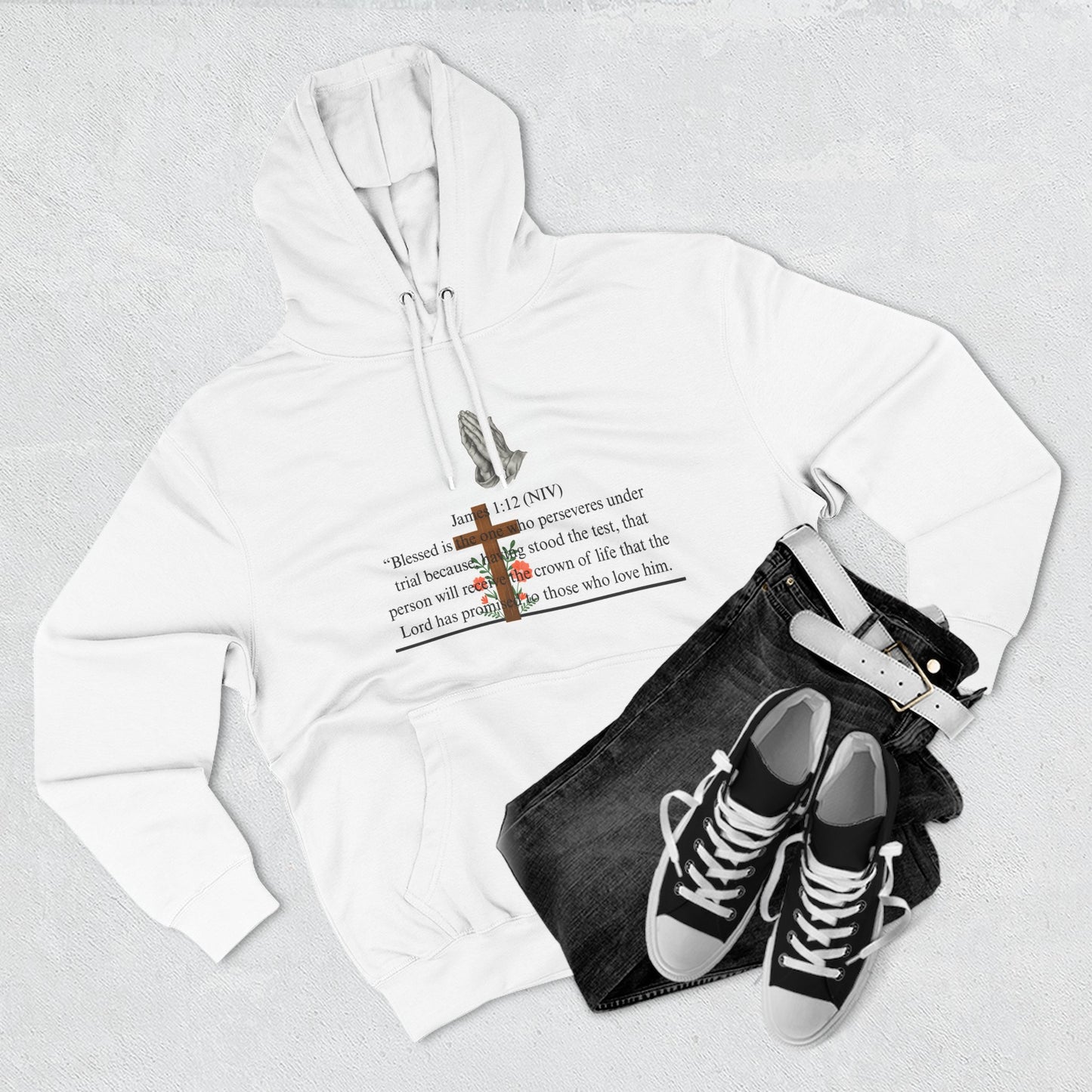 Faith Hoodie | Christian Fleece | Inspirational & Cozy Religious Apparel
