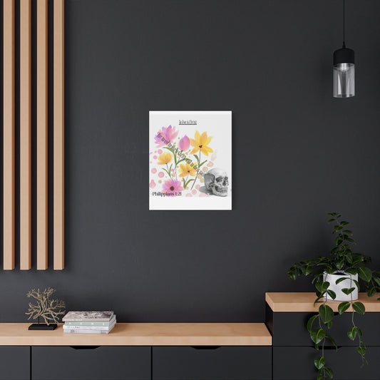 Floral Skull Canvas Art – Colorful Wall Decor